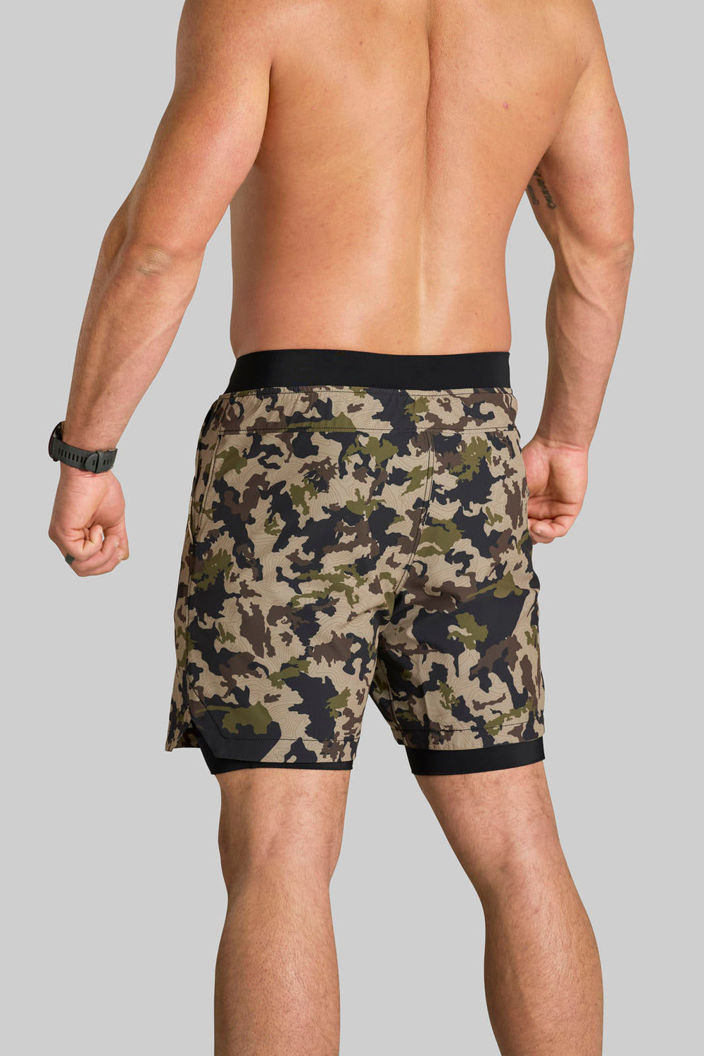 Men’s Blue Camo Athletic Shorts main image 1
